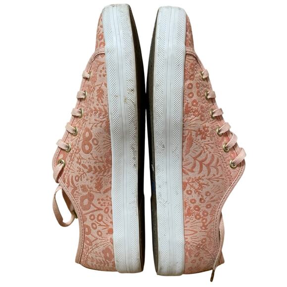 KEDS X‎ Rifle Paper Co. Women's 9 Kickstart Tapestry Tex In Peach Pink Floral - Picture 7 of 8